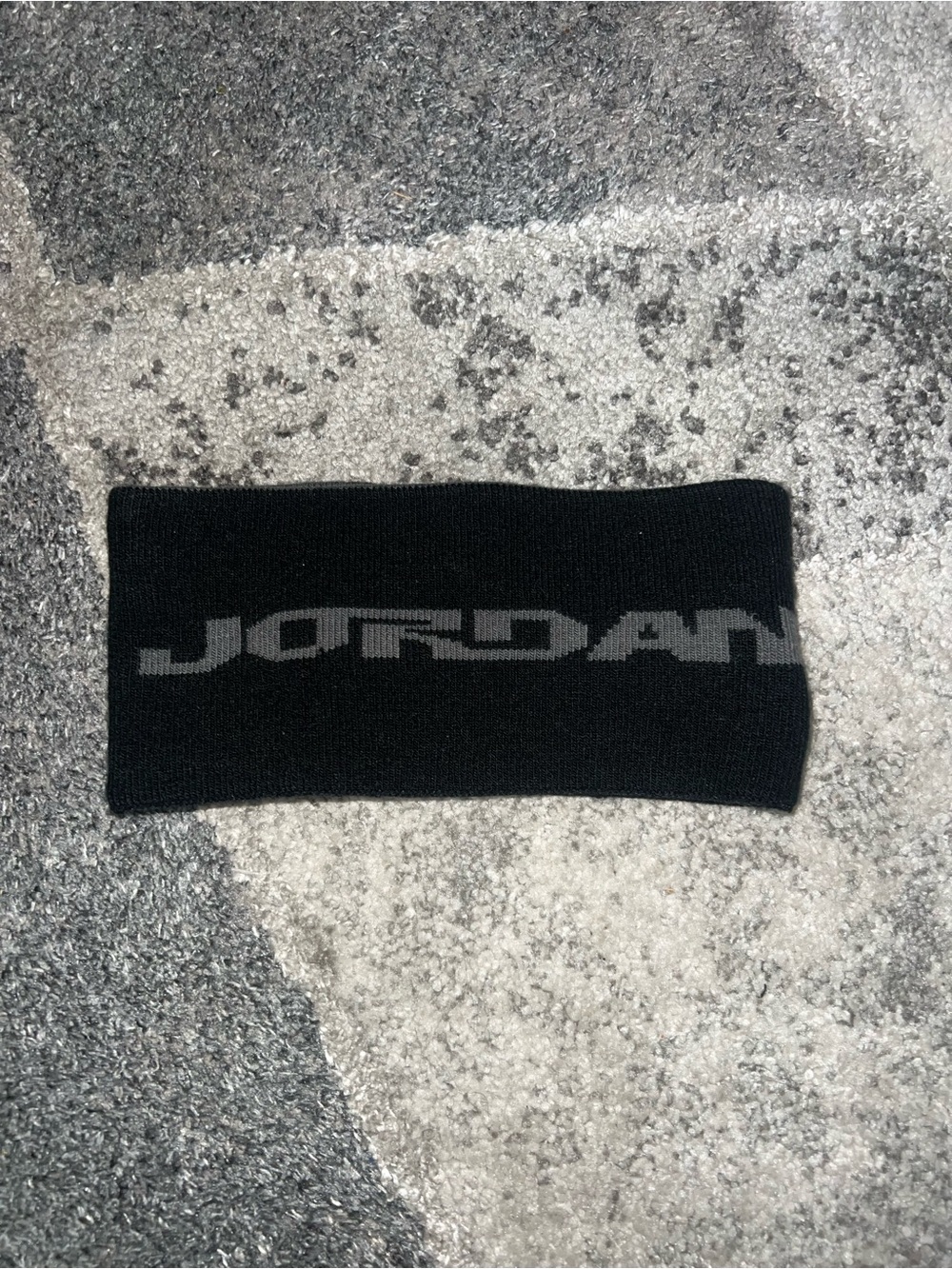 Jordan Knit Reversible Hairband featuring a grey knit "JORDAN" logo. NWOT